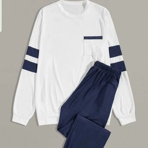 Guys Varsity Striped Sweatshirt & Sweatpants